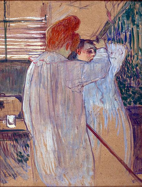 Henri  Toulouse-Lautrec Two Women in Nightgowns oil painting picture